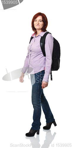 Image of woman with backpack