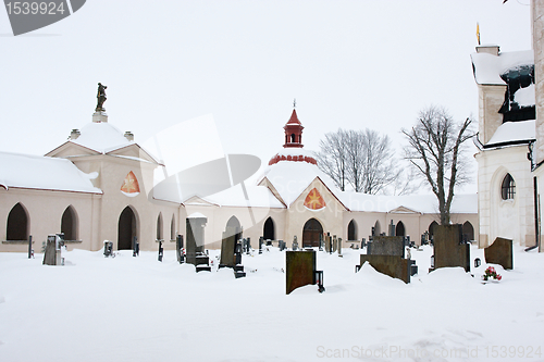 Image of Church and Cemetery in winter