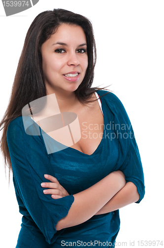 Image of Teal blouse