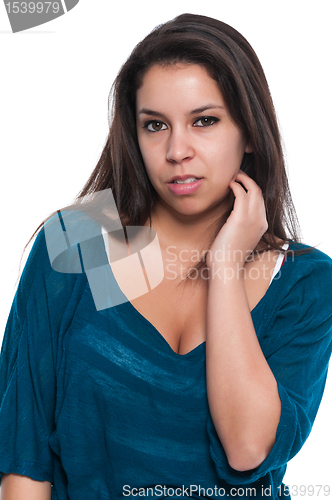 Image of Teal blouse