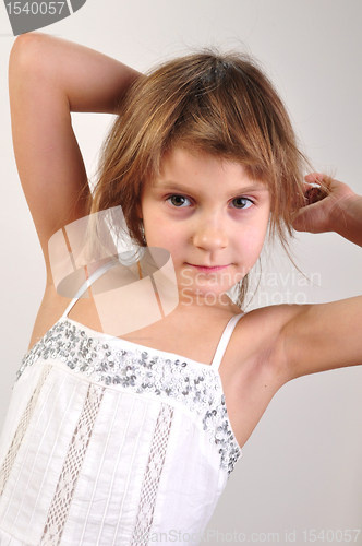 Image of attractive blond girl posing