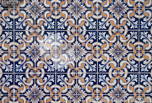 Image of Traditional Portuguese glazed tiles