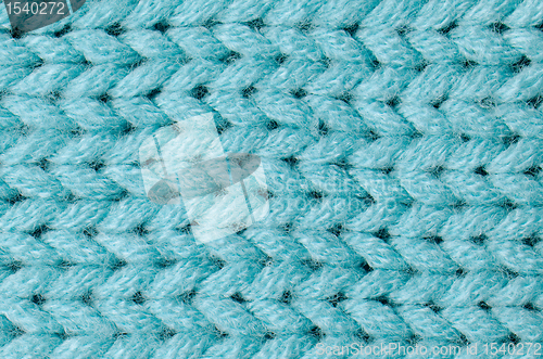 Image of Blue knitted wool
