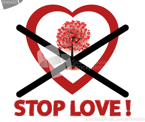 Image of stop love sign