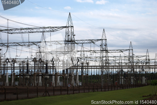 Image of Electrical distribution center of the biggest hydroelectric plant of the world