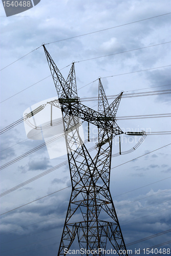 Image of Electrical tower in the biggest hydroelectric plant of the world