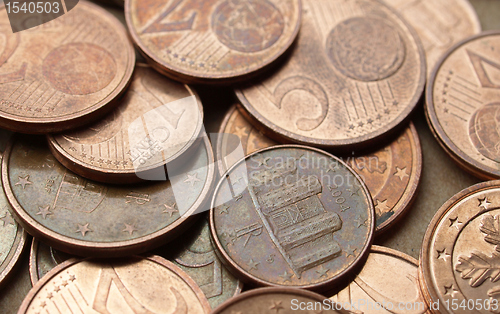 Image of Euro coins background