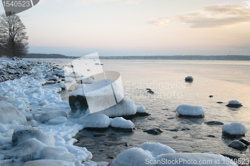 Image of Baltic Sea coast in winter 
