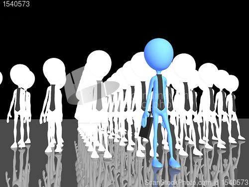 Image of Human making the difference - a 3d image 