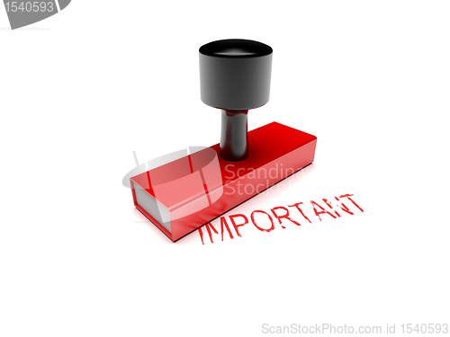 Image of rubber stamp important
