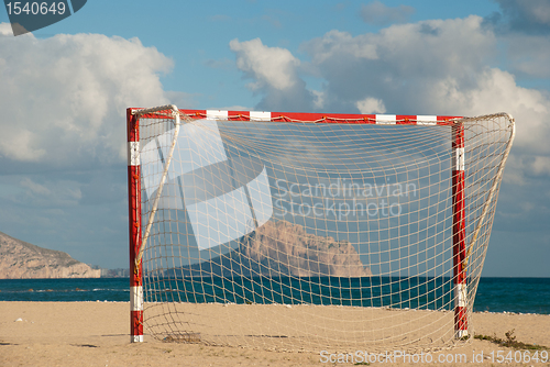 Image of Beach football goal