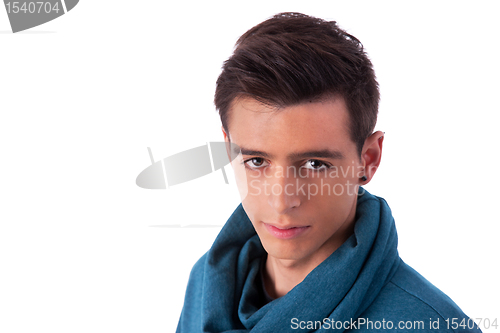 Image of Portrait of a handsome young man on white background