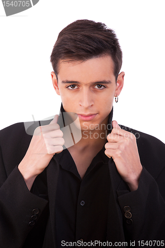 Image of Handsome man, isolated on white background