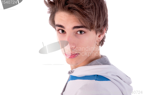 Image of Portrait of a handsome young man on white background