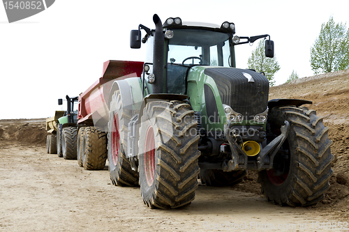 Image of tractor on construction site
