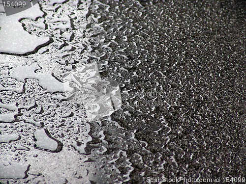 Image of Marble Bench with Rain Drops