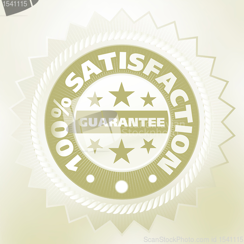 Image of Elegant vintage satisfaction label. EPS 8