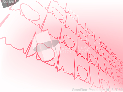 Image of Heart cardiogram with heart. EPS 8