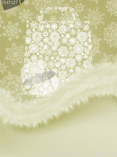 Image of Snowflakes bag template. EPS 8