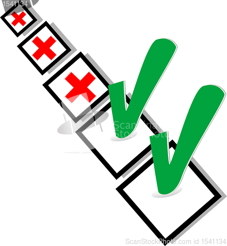 Image of Check list. Vector label illustration