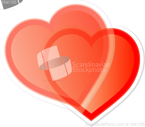 Image of A Big two Red Heart. wedding theme