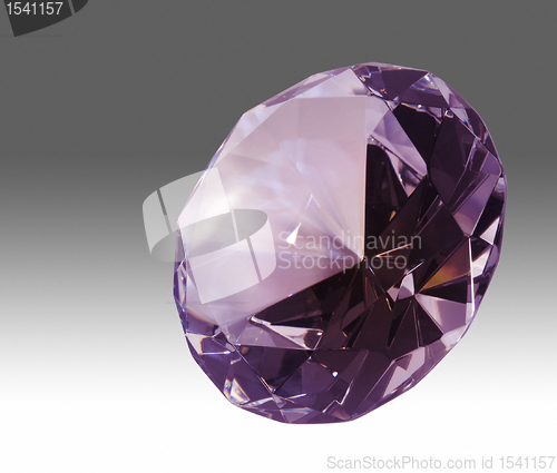 Image of violet diamond in gradient back