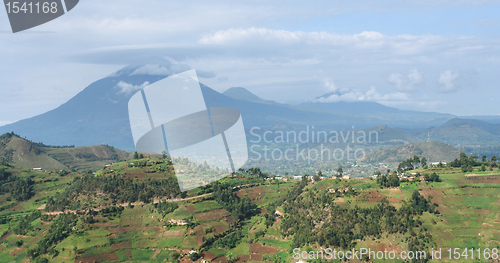 Image of Virunga Mountains aerial view