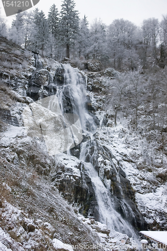 Image of Todtnau Waterfall at winter time