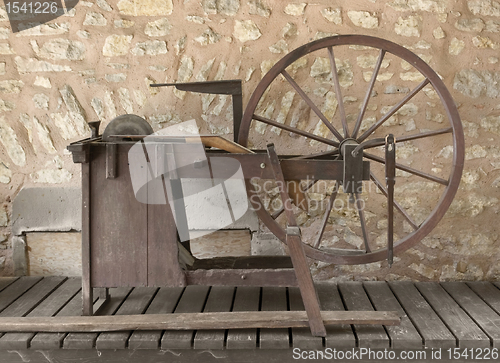 Image of historic grinding wheel