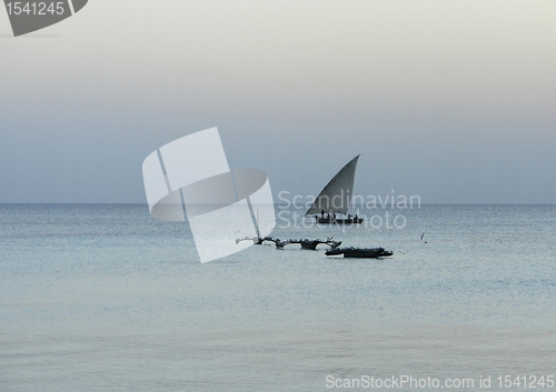 Image of boats near Zanzibar