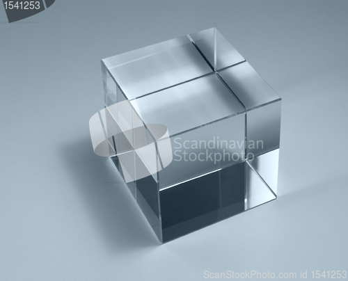 Image of solid glass cube