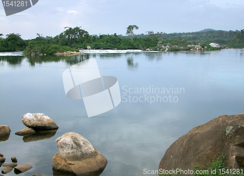 Image of peaceful River Nile scenery near Jinja in Africa