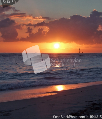 Image of caribbean sunset