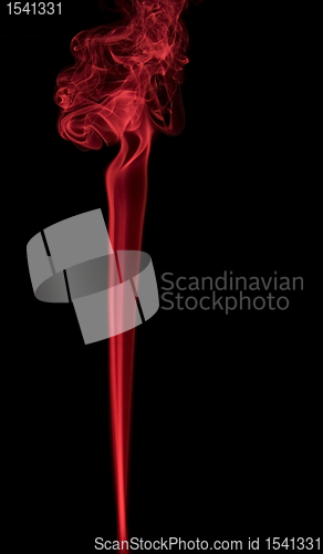 Image of red smoke detail in black back