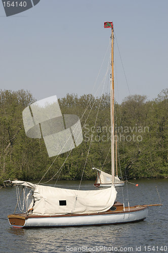 Image of covered yacht