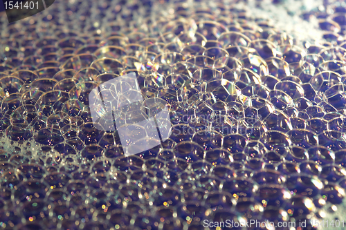 Image of iridescent foam closeup