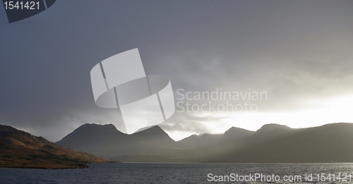 Image of evening scenery at Loch Bad a Gail
