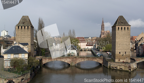 Image of Strasbourg scenery in cloudy ambiance