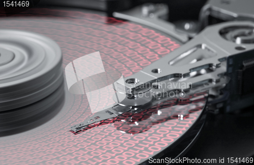 Image of symbolic hard disk and data detail