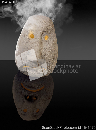 Image of sad ceramic head