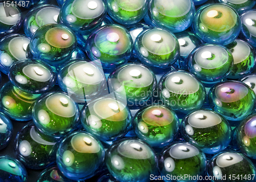 Image of iridescent glass beads