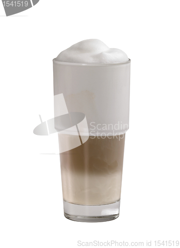 Image of glass of latte macchiato