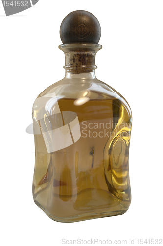 Image of liqueur bottle with wooden closure