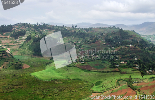 Image of Virunga Mountains aerial view