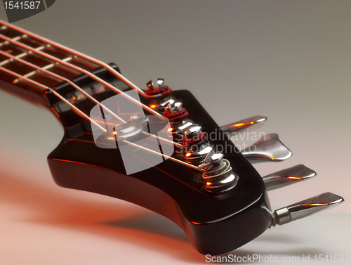Image of Bass guitar detail