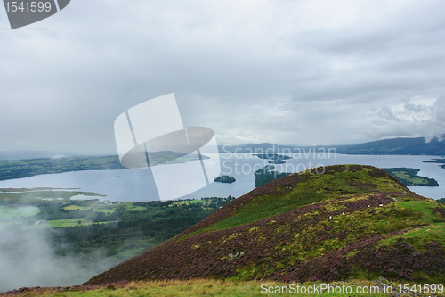 Image of Loch Lomond in cloudy ambiance