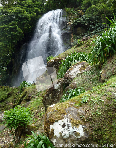 Image of waterfall at the Azores