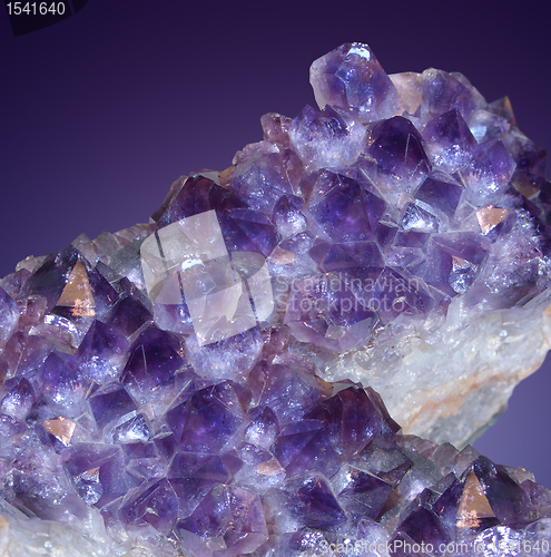 Image of natural amethyst crystals