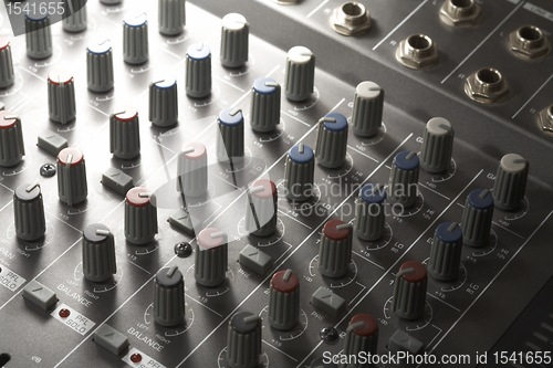 Image of studio mixer detail