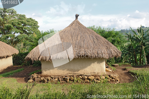 Image of traditional village near Rwenzori Mountains